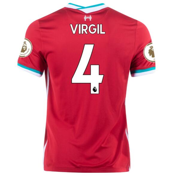 Liverpool Home Kit Soccer Jersey VIRGIL VAN DIJK #4 2020/21